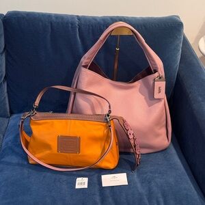 Rare Coach Bandit Hobo 39 With Tea‎ Rose